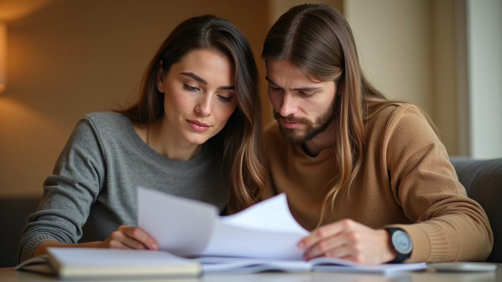 Rodinné schůzky u stolu kde se diskutuje o financích a budoucích plánech na koupi bytu